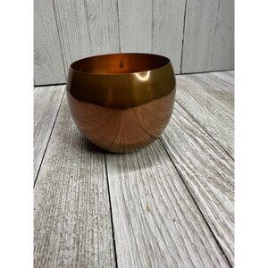 Vintage Copper Craft Guild Taunton Goblet Cup Dish Mass Roly Poly Round MCM